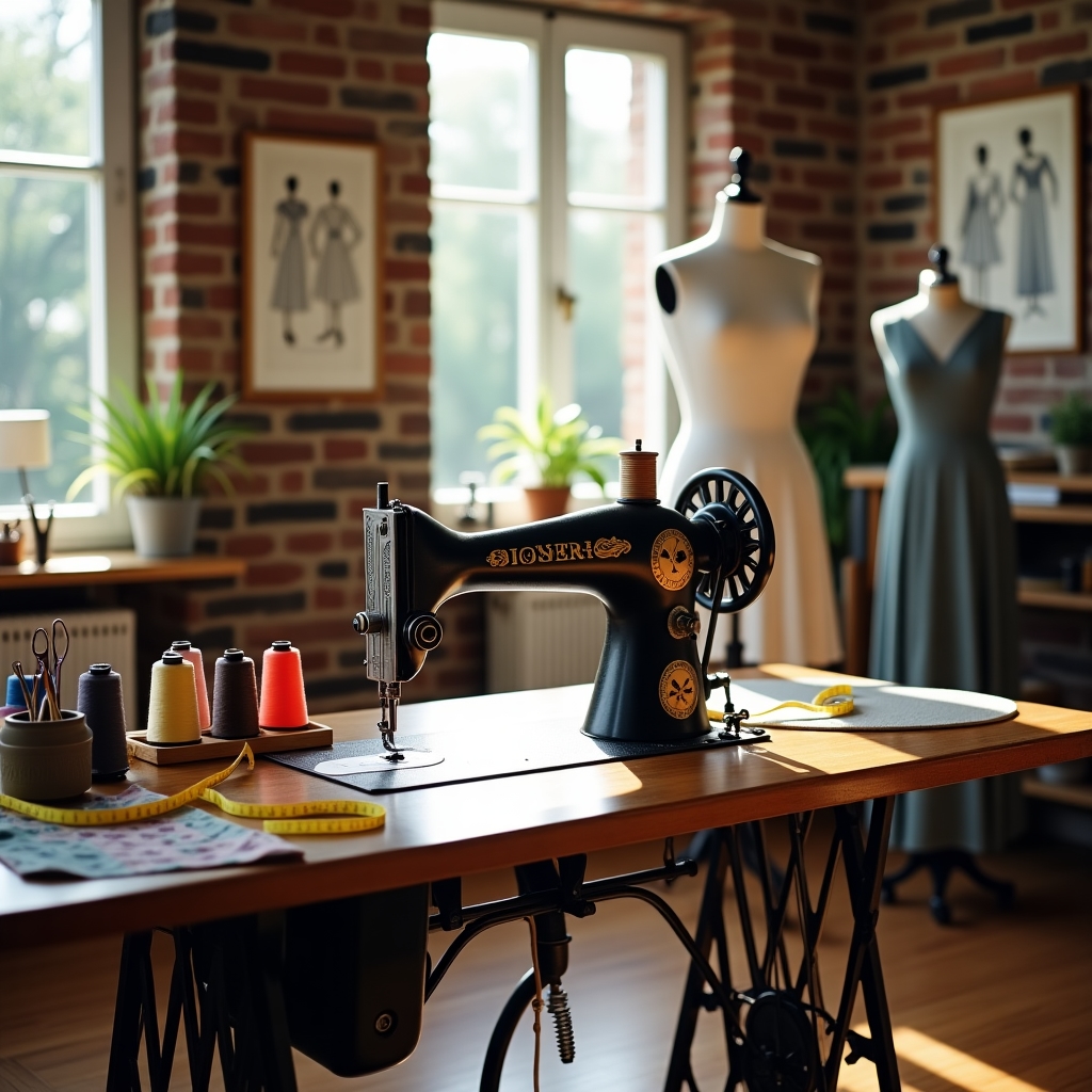 Professional sewing workshop